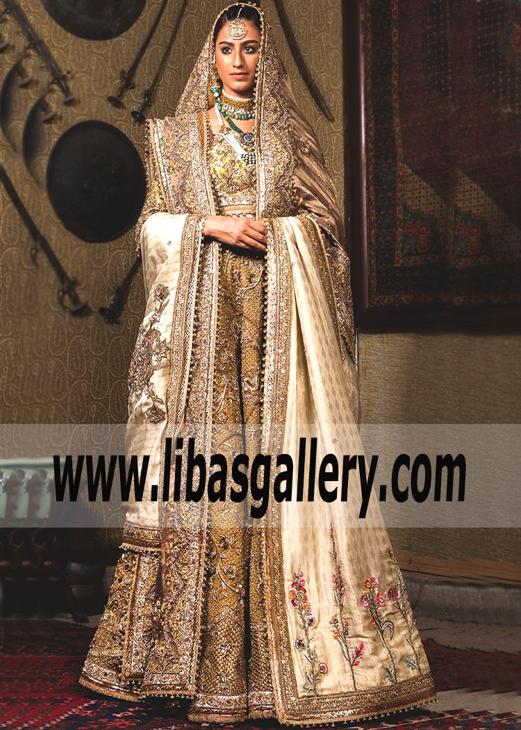 Pakistani Bridal Lehenga Cambridge London UK Fahad Hussayn Bridal Lehenga Collection